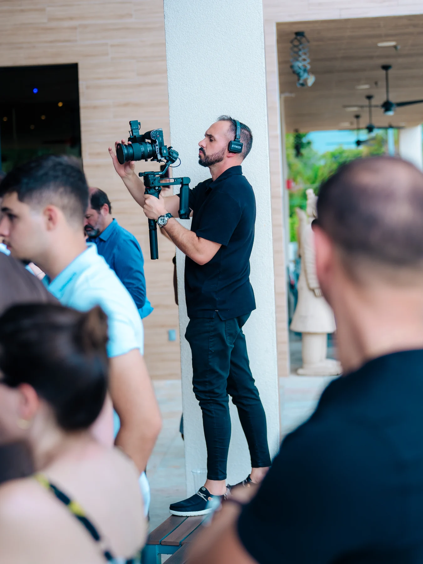 Equipe em gravação · registro real Brazuca Films